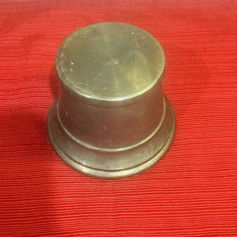 Antique Solid Brass Mortar‎ or Heavy Apothecary Cup Or Bowl Vintage Patina